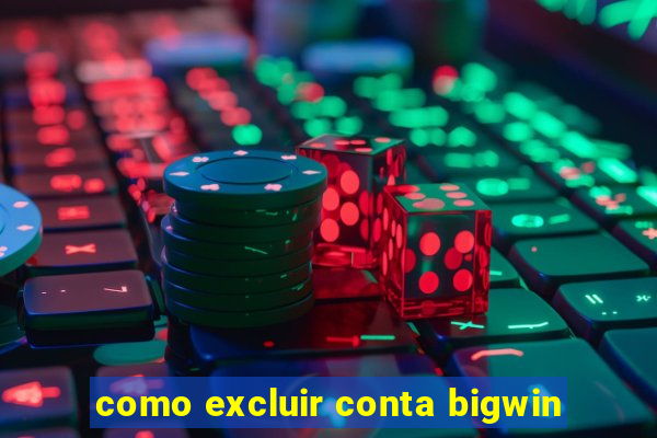 como excluir conta bigwin